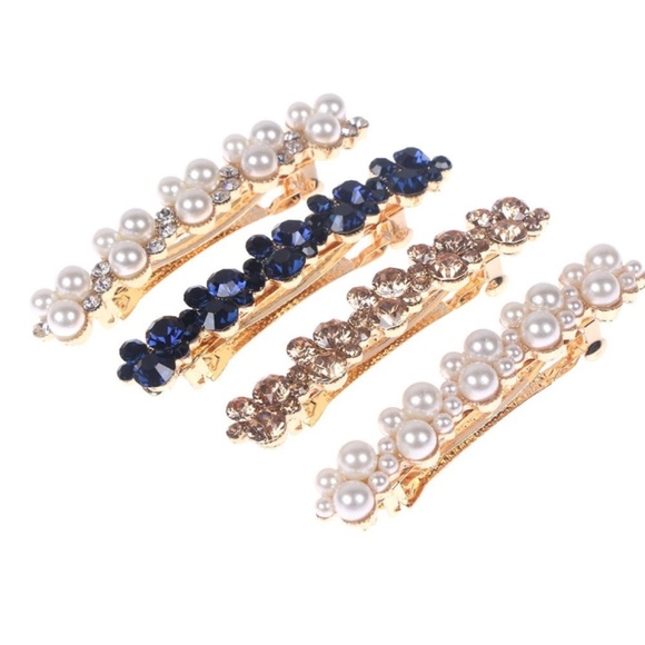 **CAMBER* 1-Pc Pearl x Rhinestone Fashion Hair Clip - Picture 3 of 3